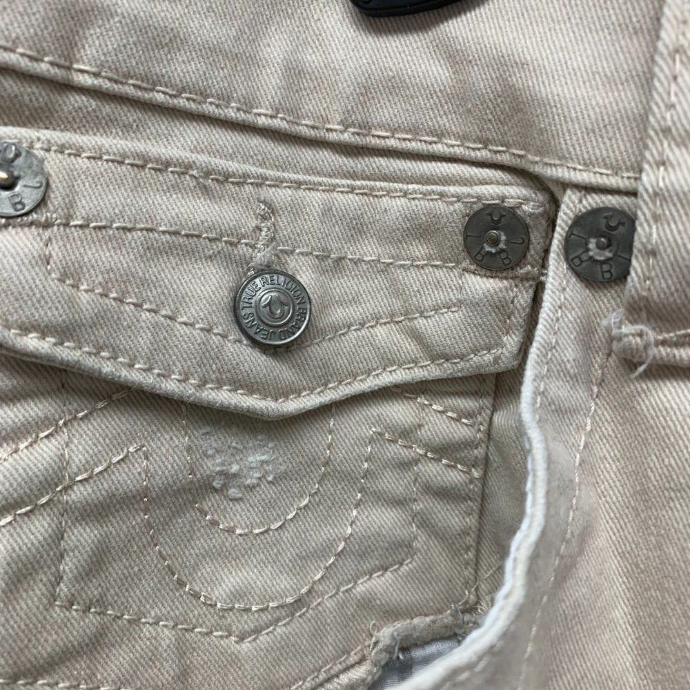 True Religion Geno Relaxed Slim Cream Pants 38 Waist 40 Length 33 - Picture 6 of 11